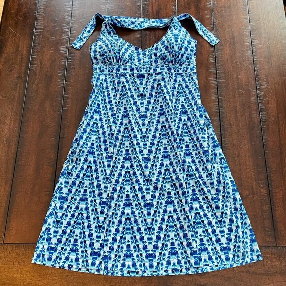 Athleta Pack Everywhere Halter Workout Exercise Empire Midi Dress - Picture 2 of 10